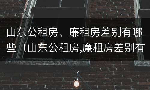 山东公租房、廉租房差别有哪些（山东公租房,廉租房差别有哪些原因）