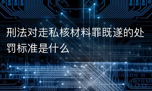 刑法对走私核材料罪既遂的处罚标准是什么