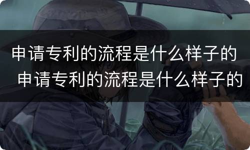 申请专利的流程是什么样子的 申请专利的流程是什么样子的图片