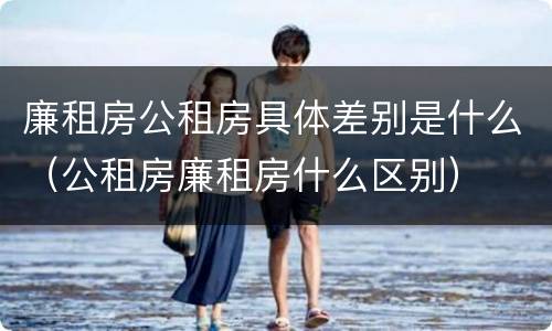 廉租房公租房具体差别是什么（公租房廉租房什么区别）