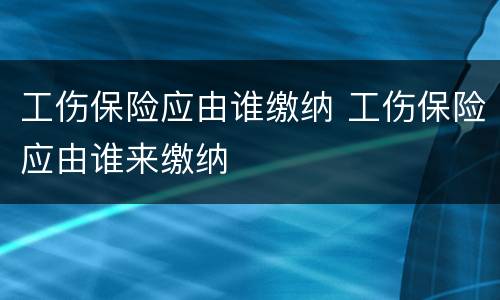工伤保险应由谁缴纳 工伤保险应由谁来缴纳
