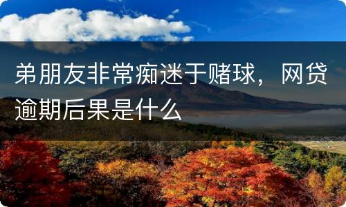 弟朋友非常痴迷于赌球，网贷逾期后果是什么