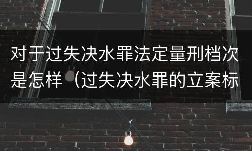 对于过失决水罪法定量刑档次是怎样（过失决水罪的立案标准）