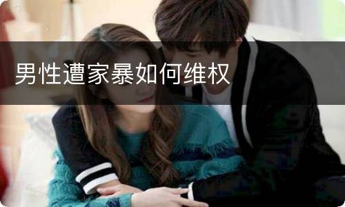 男性遭家暴如何维权