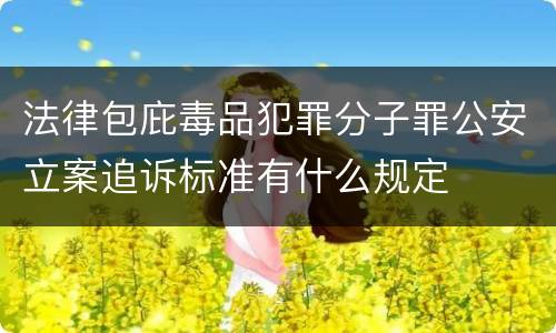 法律包庇毒品犯罪分子罪公安立案追诉标准有什么规定