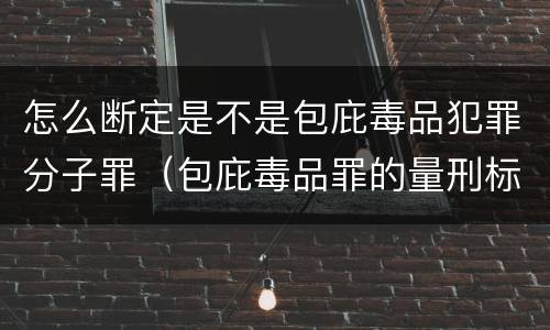 怎么断定是不是包庇毒品犯罪分子罪（包庇毒品罪的量刑标准）