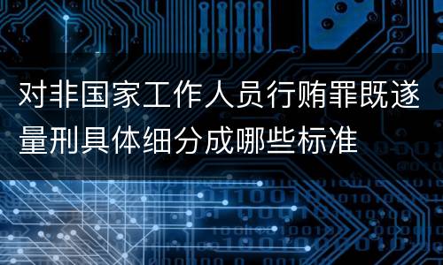 对非国家工作人员行贿罪既遂量刑具体细分成哪些标准