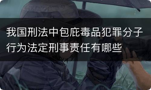 我国刑法中包庇毒品犯罪分子行为法定刑事责任有哪些