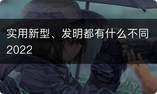 实用新型、发明都有什么不同2022