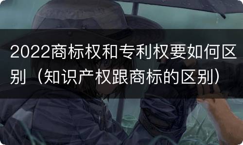 2022商标权和专利权要如何区别（知识产权跟商标的区别）