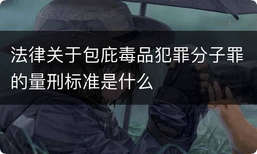 法律关于包庇毒品犯罪分子罪的量刑标准是什么