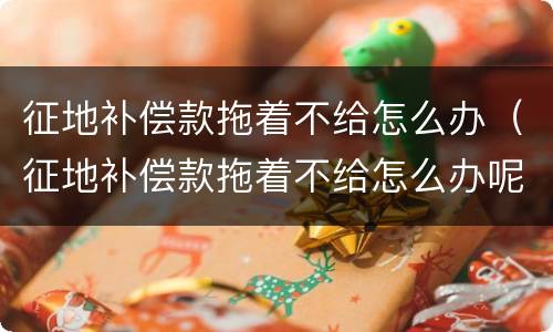 征地补偿款拖着不给怎么办（征地补偿款拖着不给怎么办呢）