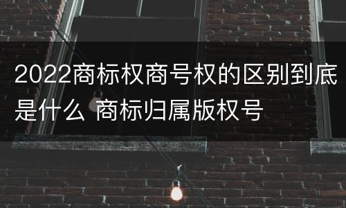 2022商标权商号权的区别到底是什么 商标归属版权号