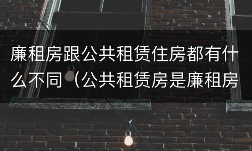 廉租房跟公共租赁住房都有什么不同（公共租赁房是廉租房吗）