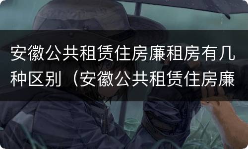 安徽公共租赁住房廉租房有几种区别（安徽公共租赁住房廉租房有几种区别）