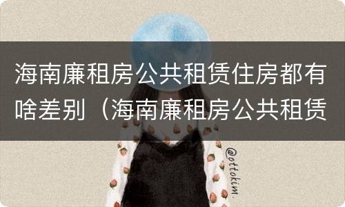 海南廉租房公共租赁住房都有啥差别（海南廉租房公共租赁住房都有啥差别吗）