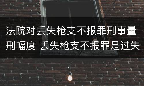 法院对丢失枪支不报罪刑事量刑幅度 丢失枪支不报罪是过失犯罪吗