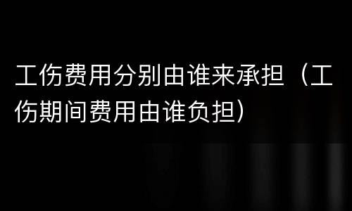 工伤费用分别由谁来承担（工伤期间费用由谁负担）