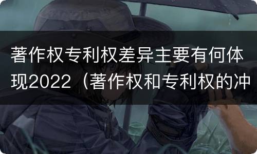 著作权专利权差异主要有何体现2022（著作权和专利权的冲突）
