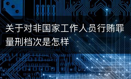 关于对非国家工作人员行贿罪量刑档次是怎样
