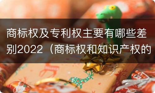 商标权及专利权主要有哪些差别2022（商标权和知识产权的区别）