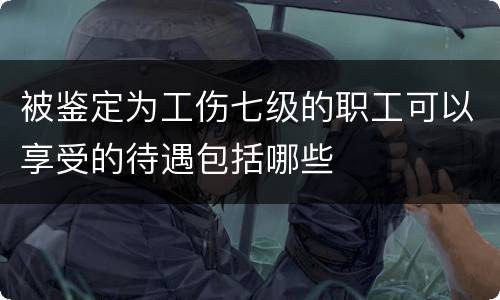 被鉴定为工伤七级的职工可以享受的待遇包括哪些