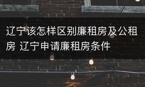 辽宁该怎样区别廉租房及公租房 辽宁申请廉租房条件