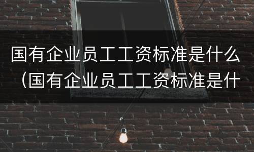 国有企业员工工资标准是什么（国有企业员工工资标准是什么意思）