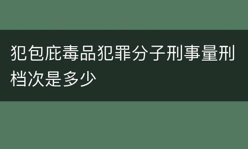 犯包庇毒品犯罪分子刑事量刑档次是多少