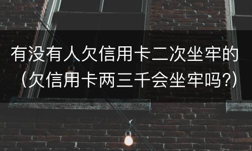 有没有人欠信用卡二次坐牢的（欠信用卡两三千会坐牢吗?）