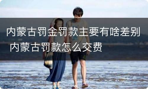 内蒙古罚金罚款主要有啥差别 内蒙古罚款怎么交费