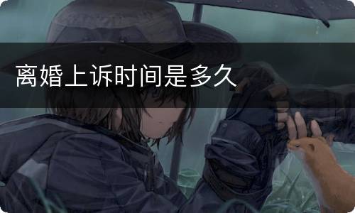 离婚上诉时间是多久
