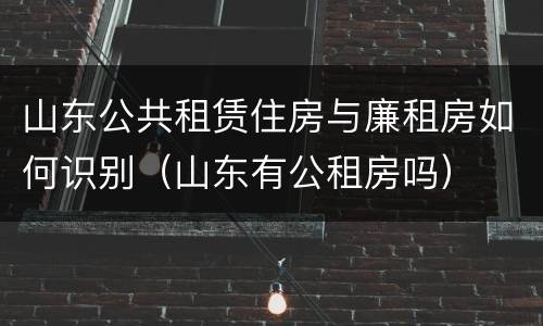 山东公共租赁住房与廉租房如何识别（山东有公租房吗）