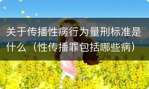 关于传播性病行为量刑标准是什么（性传播罪包括哪些病）