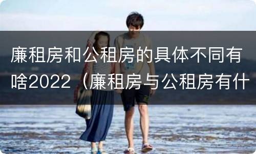 廉租房和公租房的具体不同有啥2022（廉租房与公租房有什么不同）