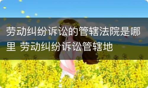 劳动纠纷诉讼的管辖法院是哪里 劳动纠纷诉讼管辖地