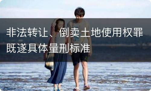 非法转让、倒卖土地使用权罪既遂具体量刑标准