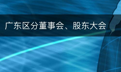 广东区分董事会、股东大会