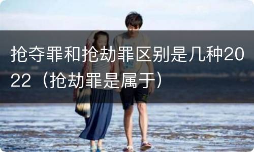 抢夺罪和抢劫罪区别是几种2022（抢劫罪是属于）