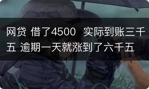 网贷 借了4500  实际到账三千五 逾期一天就涨到了六千五 怎么办 可以举报吗