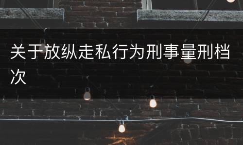 关于放纵走私行为刑事量刑档次