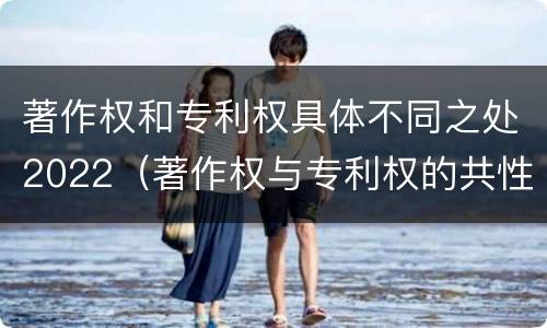 著作权和专利权具体不同之处2022（著作权与专利权的共性有）