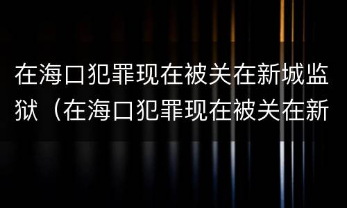 在海口犯罪现在被关在新城监狱（在海口犯罪现在被关在新城监狱可以吗）