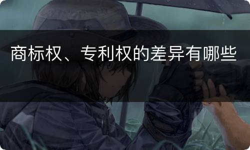 商标权、专利权的差异有哪些