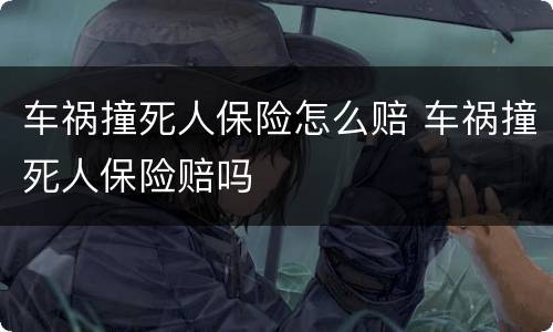 车祸撞死人保险怎么赔 车祸撞死人保险赔吗