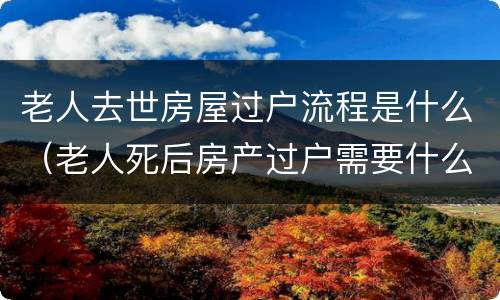 老人去世房屋过户流程是什么（老人死后房产过户需要什么手续）