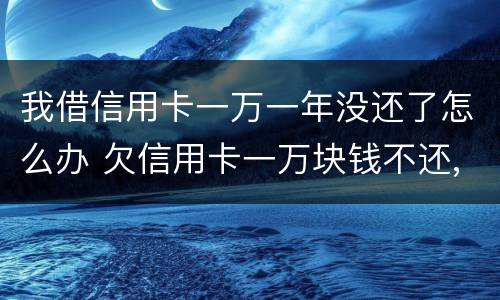 我借信用卡一万一年没还了怎么办 欠信用卡一万块钱不还,一年以后会是多少