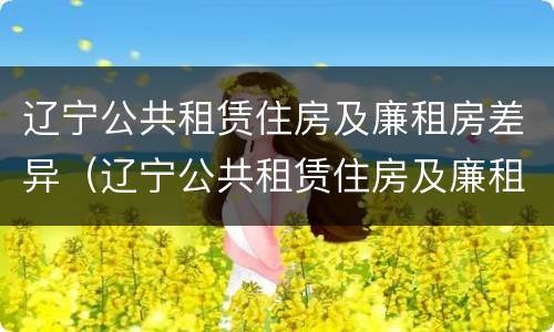 辽宁公共租赁住房及廉租房差异（辽宁公共租赁住房及廉租房差异分析）