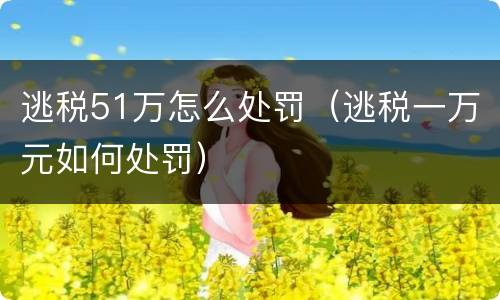 逃税51万怎么处罚（逃税一万元如何处罚）