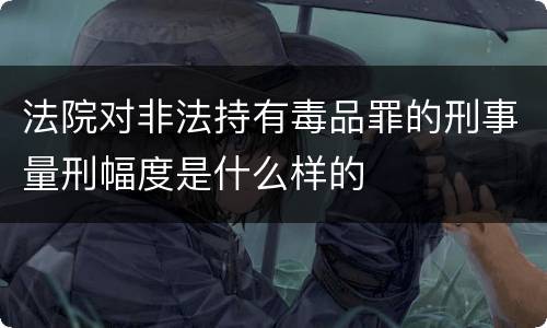 法院对非法持有毒品罪的刑事量刑幅度是什么样的